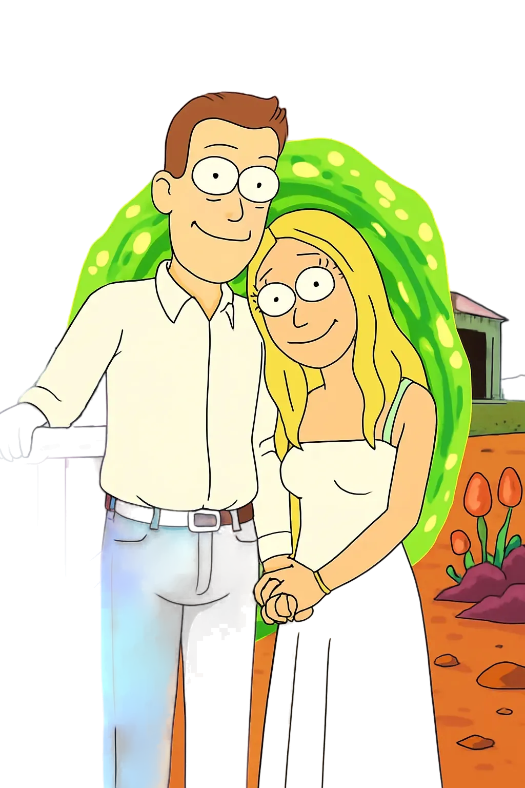 Rick and Morty stílusú falikép